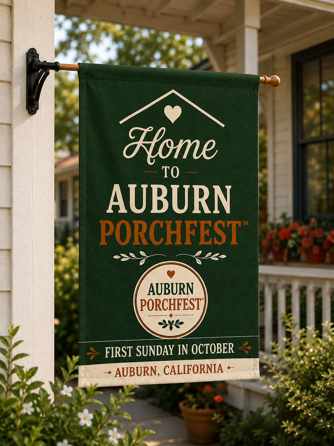 Auburn Porchfest Home Flag
