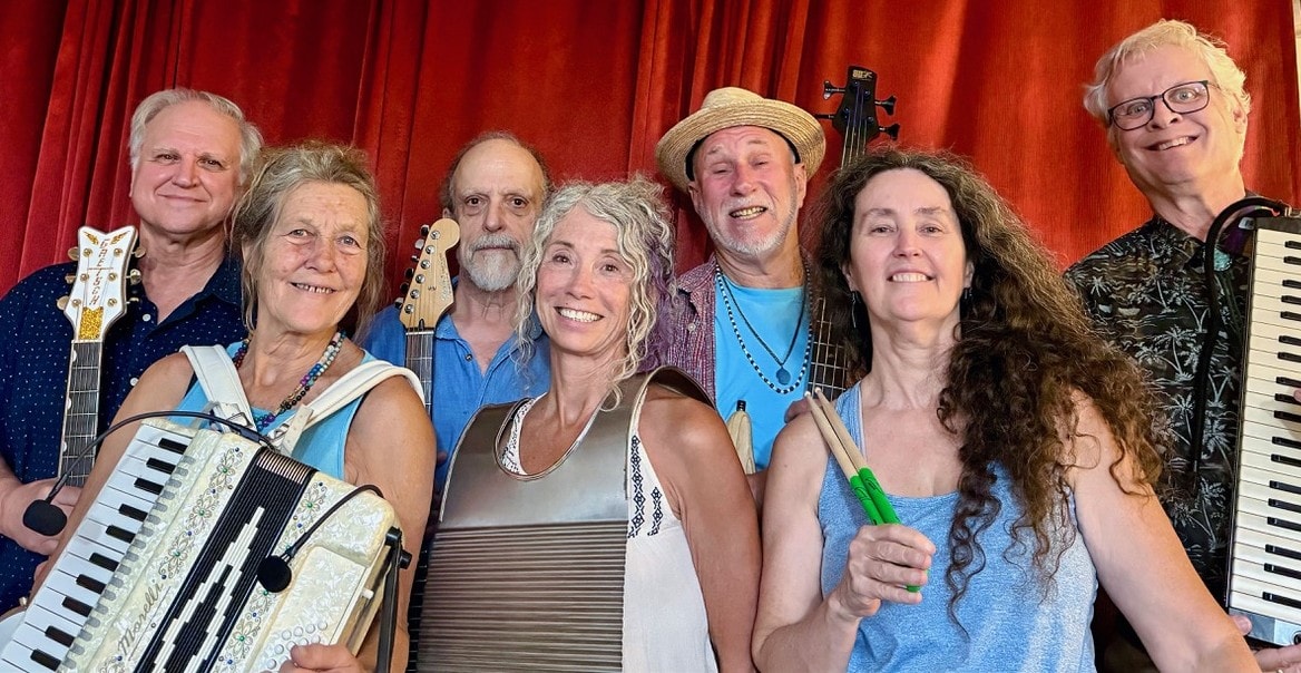 Terra Bonne Band performing at Auburn Porchfest